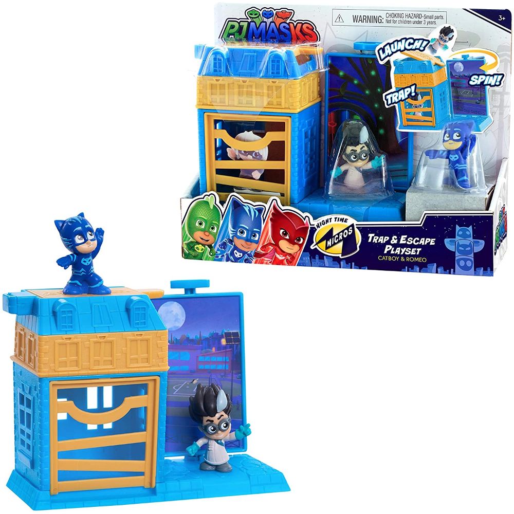 PJ Masks Nighttime Micros Trap & Escape Playset  Image#1