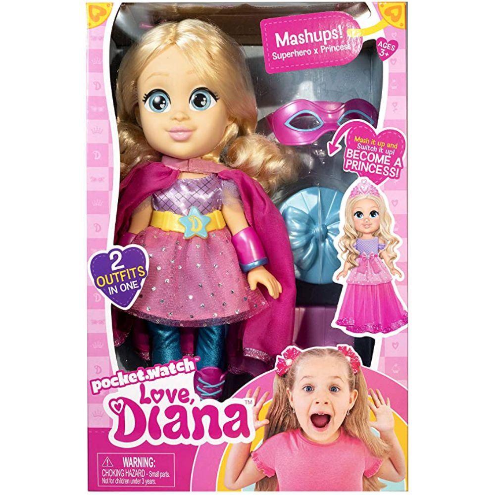 Love Diana 13 inch Doll Mashup Princess to Superhero