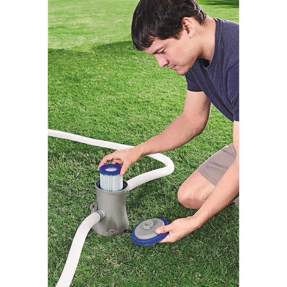 Bestway Flowclear 330gal Filter Pump Swimming Pool, Grey  Image#3