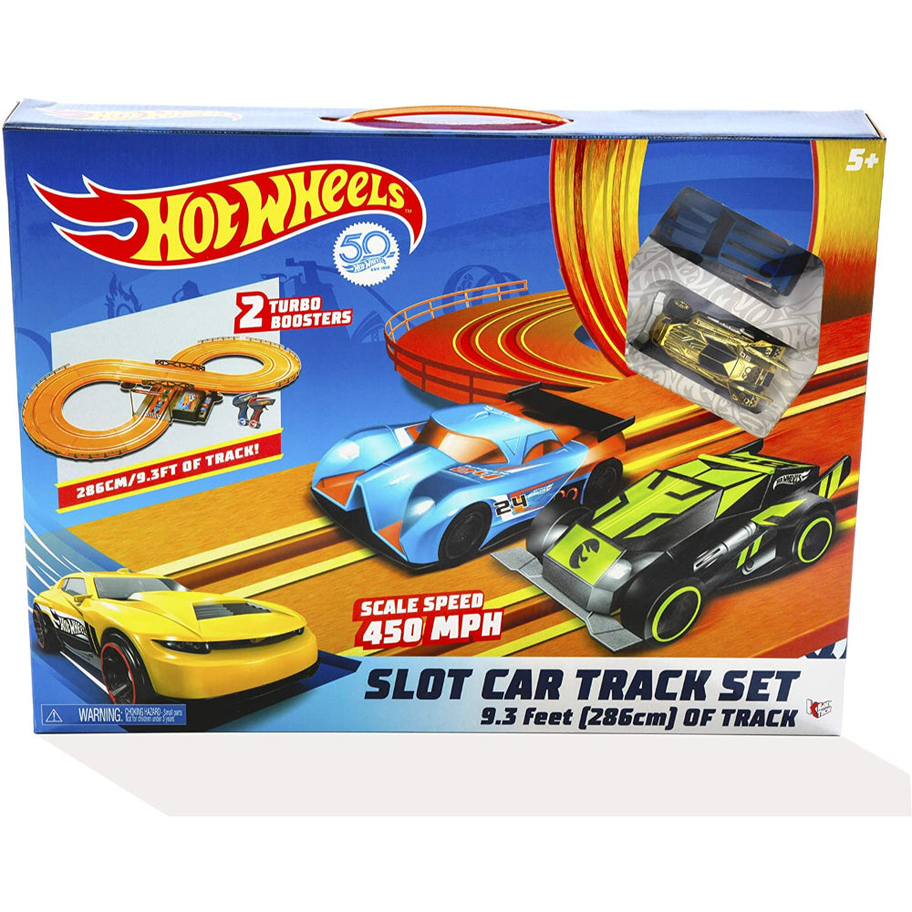 Car Racing Hot Wheels Battery Operated Slot Track Set Growsly