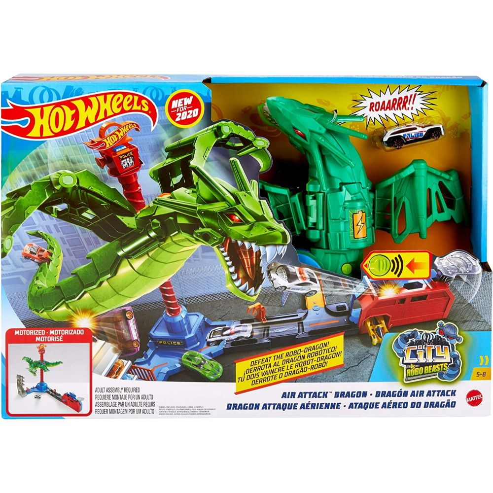 Hot Wheels City Air Attack Dragon Play