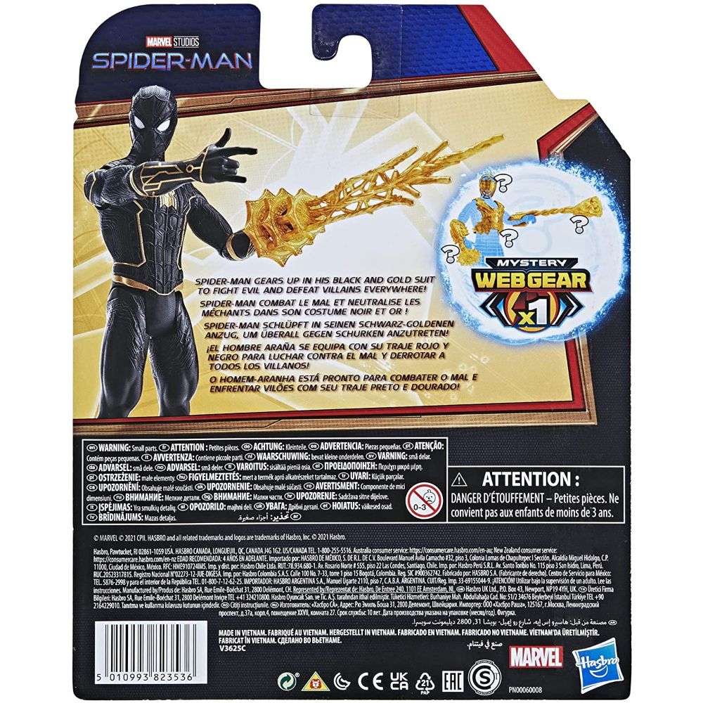 Marvel Spider-Man SPD 6IN Black and Gold Suit