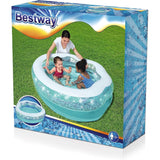 Bestway Sparkle Shell Kiddie Pool 1.50 m x 1.27 m x 43 cm