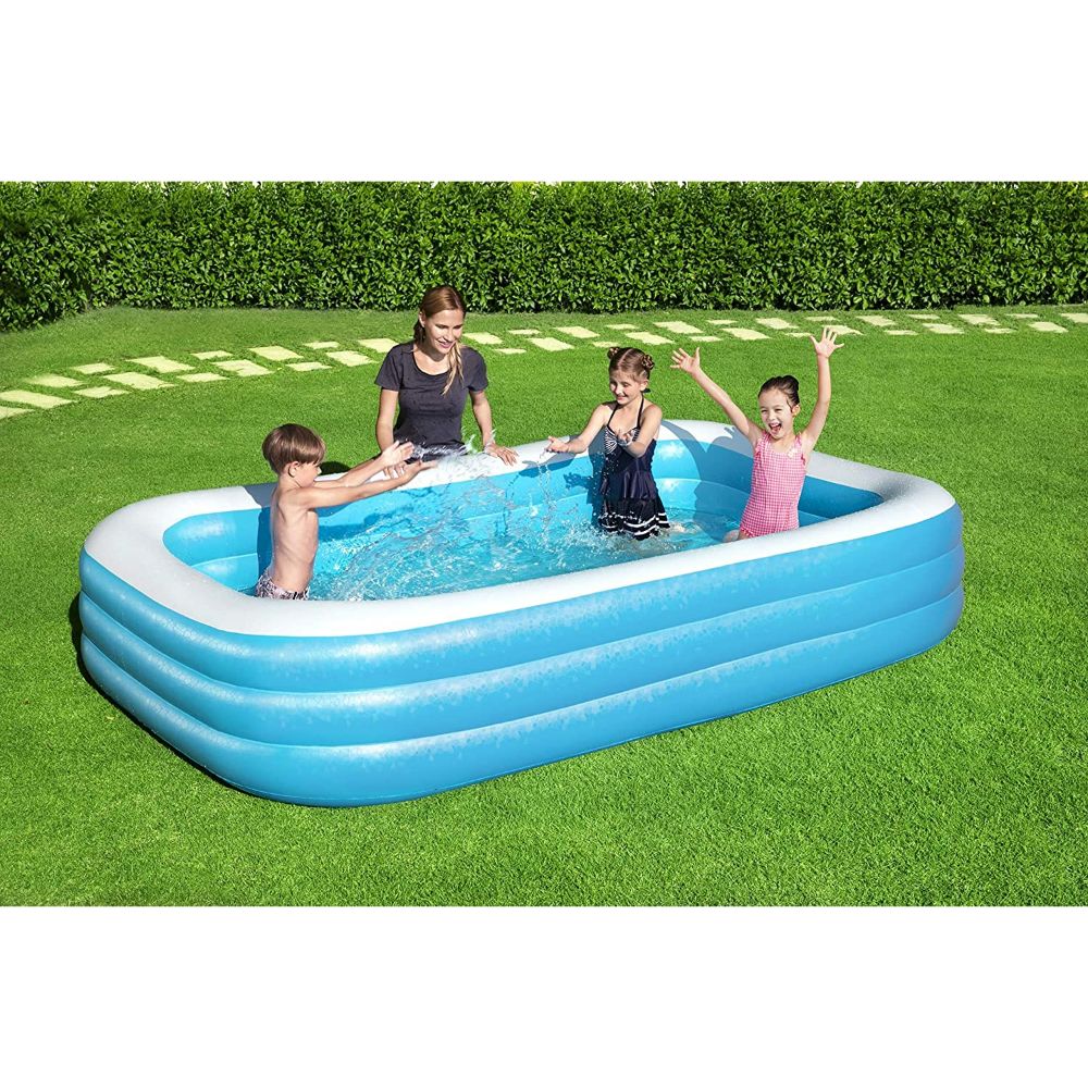 Bestway 10' x 6' x 22"/3.05m x 1.83m x 56cm Blue Rectangular Pool