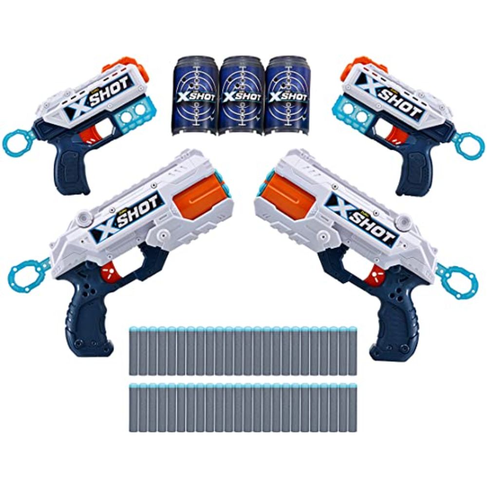 X-SHOT EXCEL Double Kickback Double Reflex 6 Foam Dart Blaster
