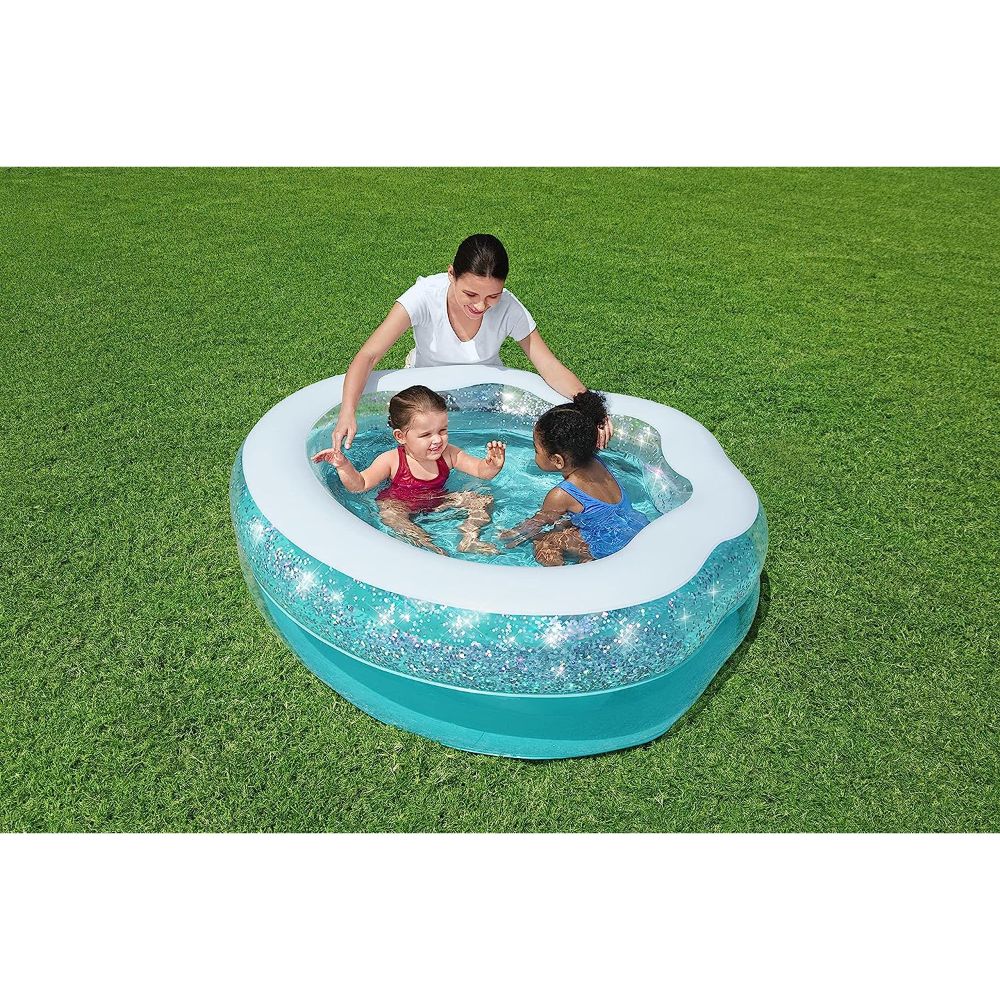 Bestway Sparkle Shell Kiddie Pool 1.50 m x 1.27 m x 43 cm