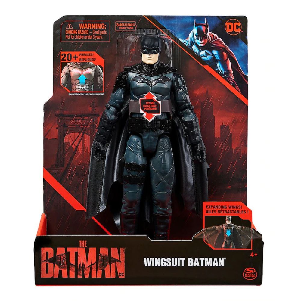 DC Comics, Batman 12-inch Wingsuit Action Figure with Lights and Phrases