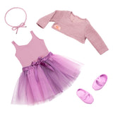 Our Generation Doll with Two-Tone Purple Ballet Tutu Savannah