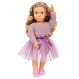 Our Generation Doll with Two-Tone Purple Ballet Tutu Savannah