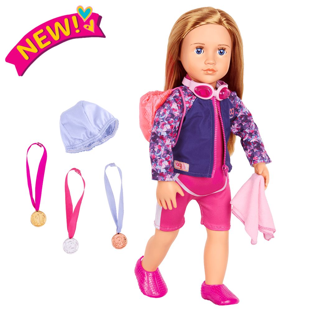 Our Generation Poseable Swimmer Doll with Accessories Maya