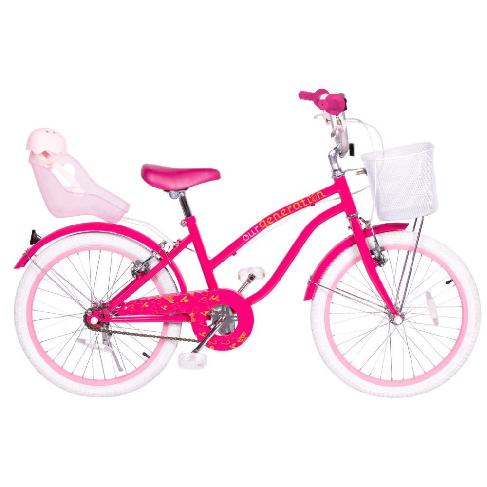 Our Generation Children's 20-inch Bicycle with Doll Seat and Doll Helmet