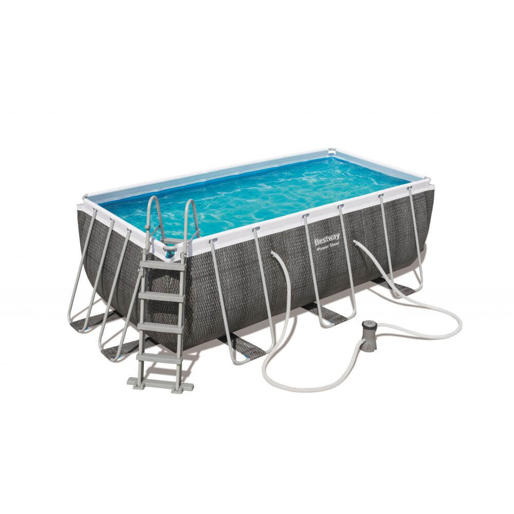 Bestway - Power Steel Rectangular Pool Set (4.88m x 2.44m x 1.22m) Bestway - Power Steel Rectangular Pool Set (4.88m x 2.44m x 1.22m)