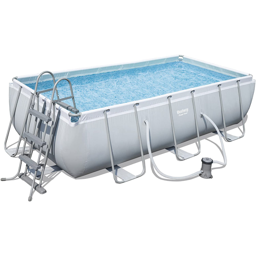 Bestway Power Steel 13'3" x 6'7" x 39.5"/4.04m x 2.01m x 1.00m Rectangular Pool Set  Image#2