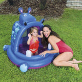 Bestway 1.12m x 99cm x 97cm Covered Hippo Baby Pool  Image#2