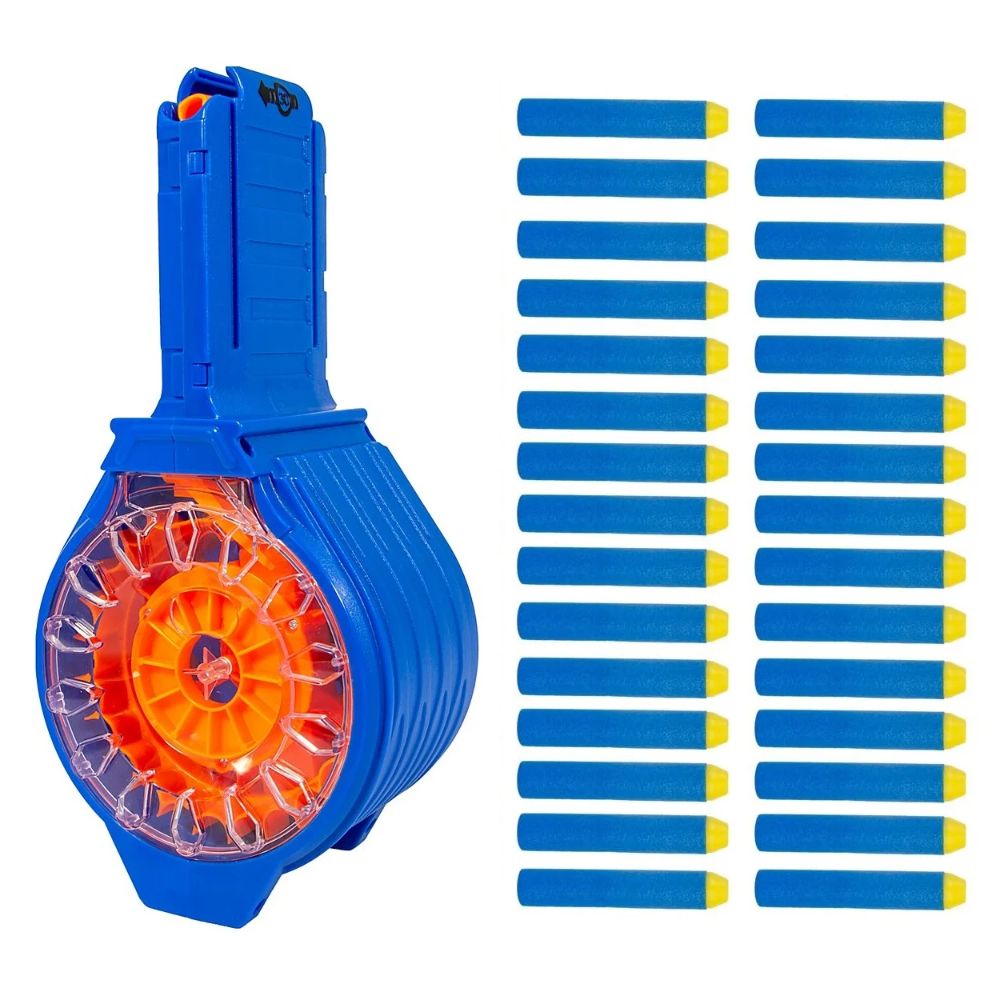 Air Warriors Drum Clip With 30 Long Distance Darts