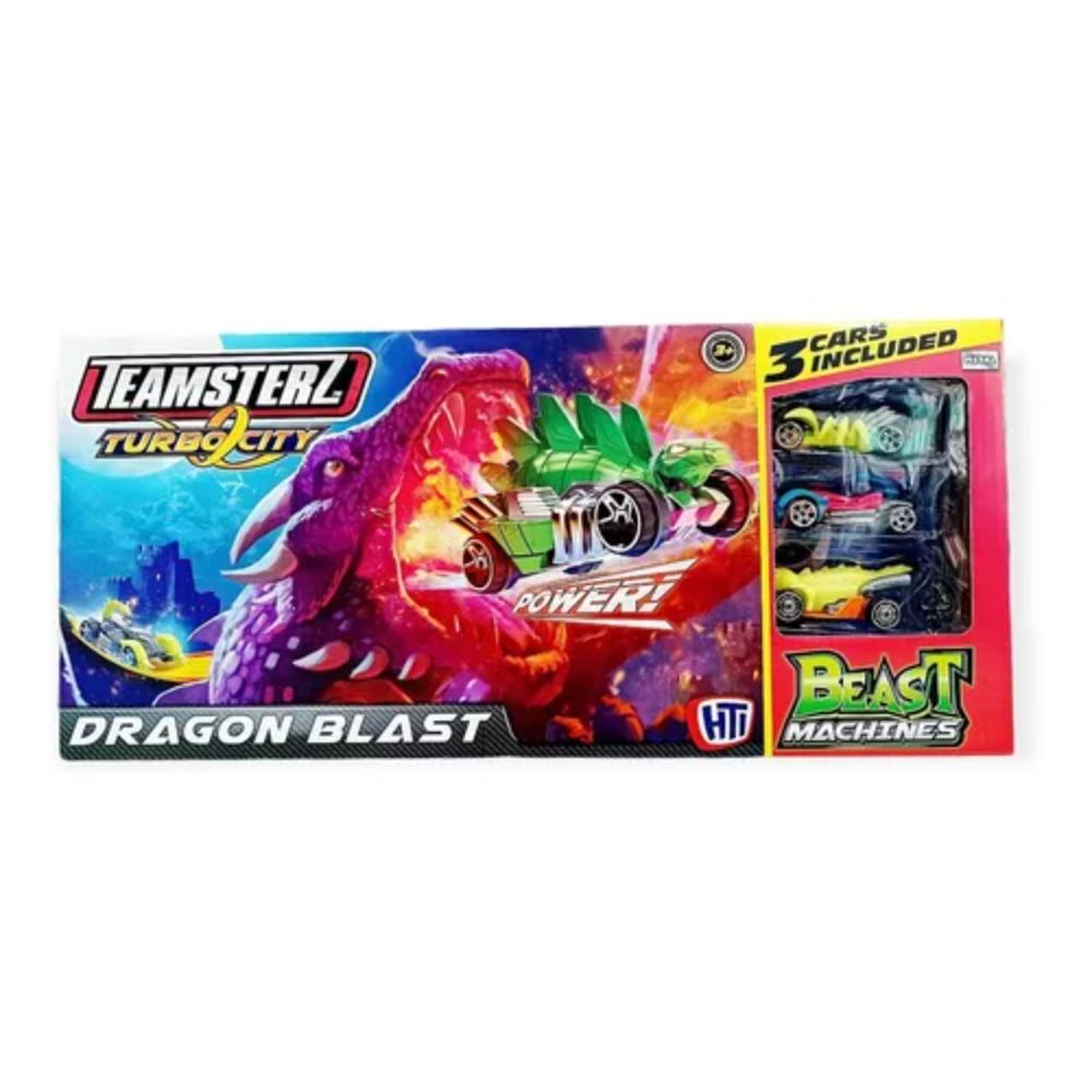Teamsterz - Beast Machines Dragon Blast with 3 cars