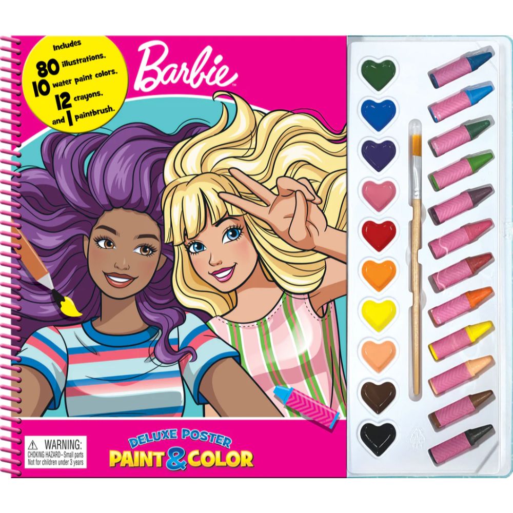 Phidal - Mattel Barbie Deluxe Poster Paint & Color
