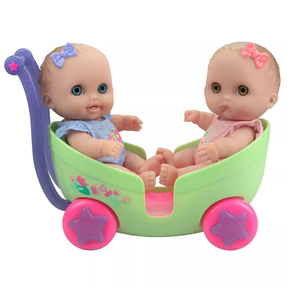 JC Toys Lil Cutesies Twins Baby Dolls in Stroller Asst Toys4me