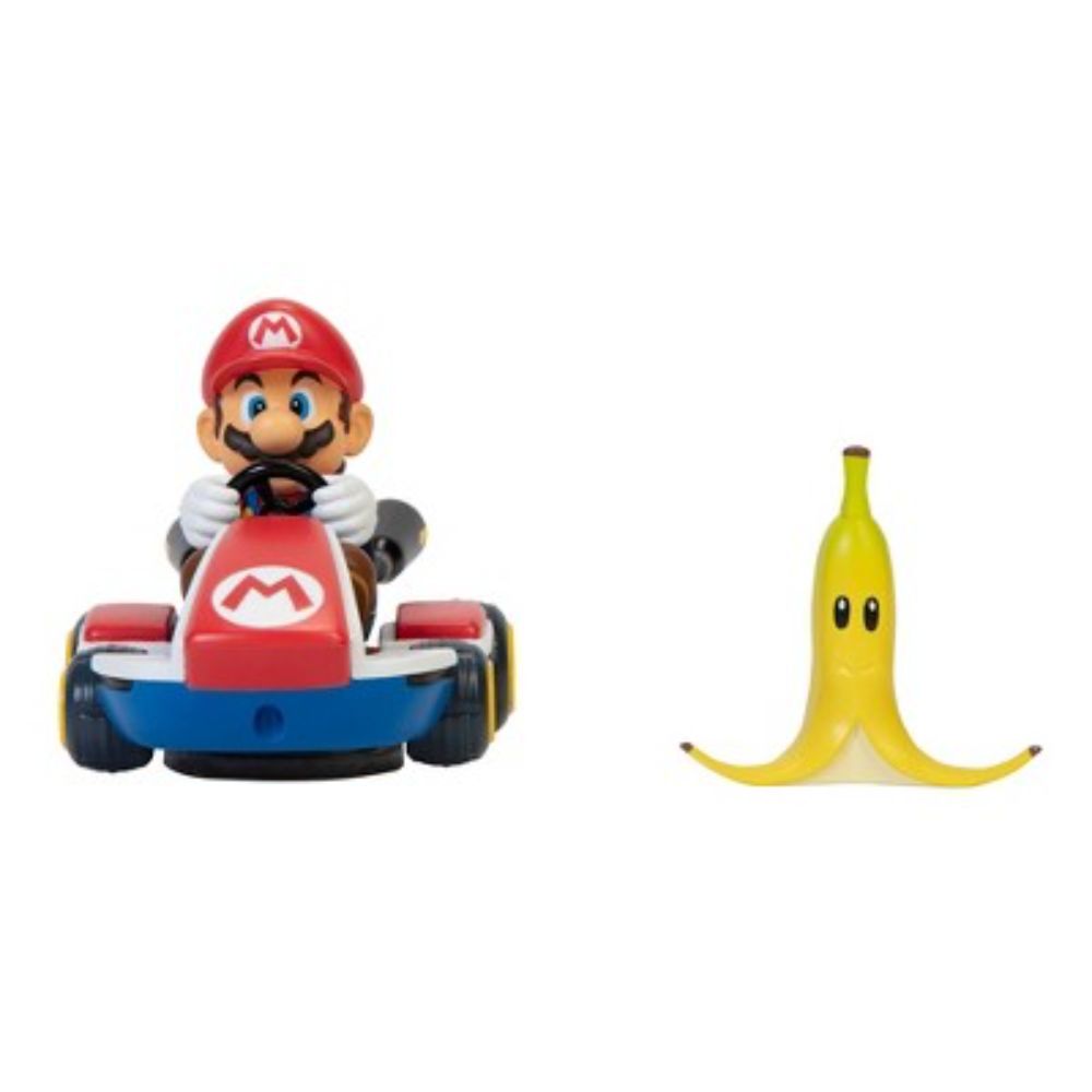 Super Mario Spin Out 2.5" Mariokart - Luigi Racer Vehicle