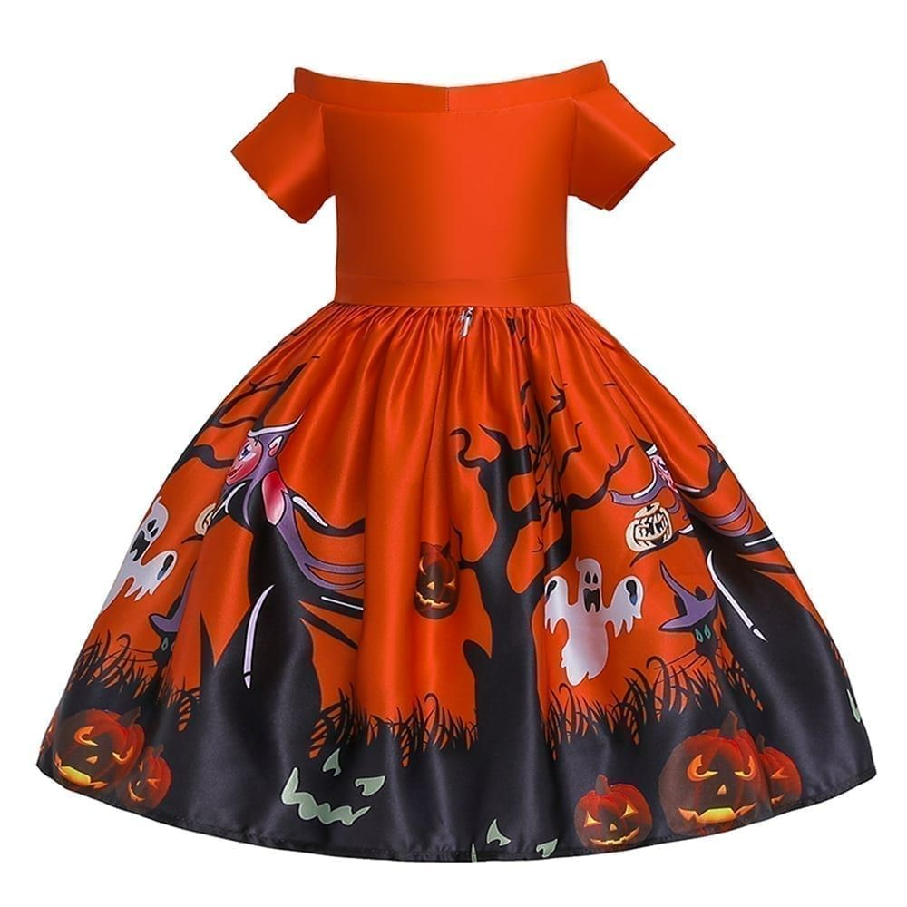 Kids Land Orange Halloween Dress 100cm