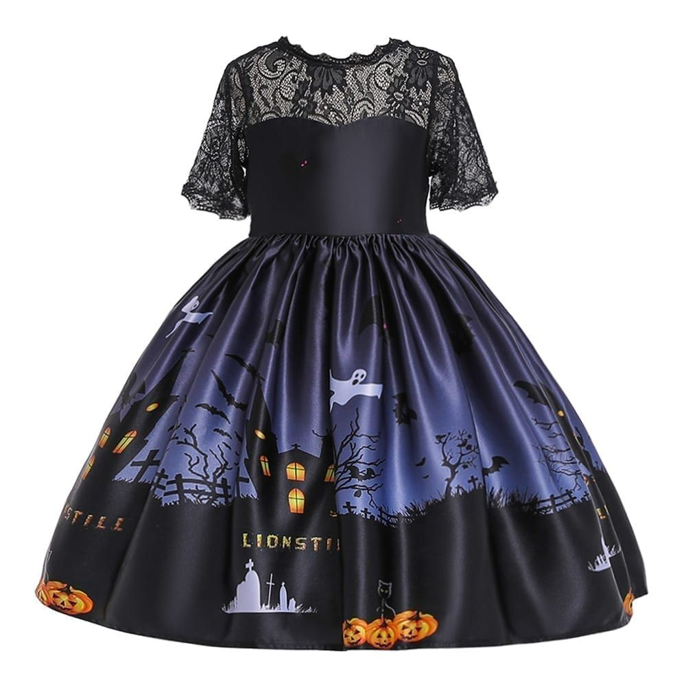 Kids Land Black Halloween Dress 110cm