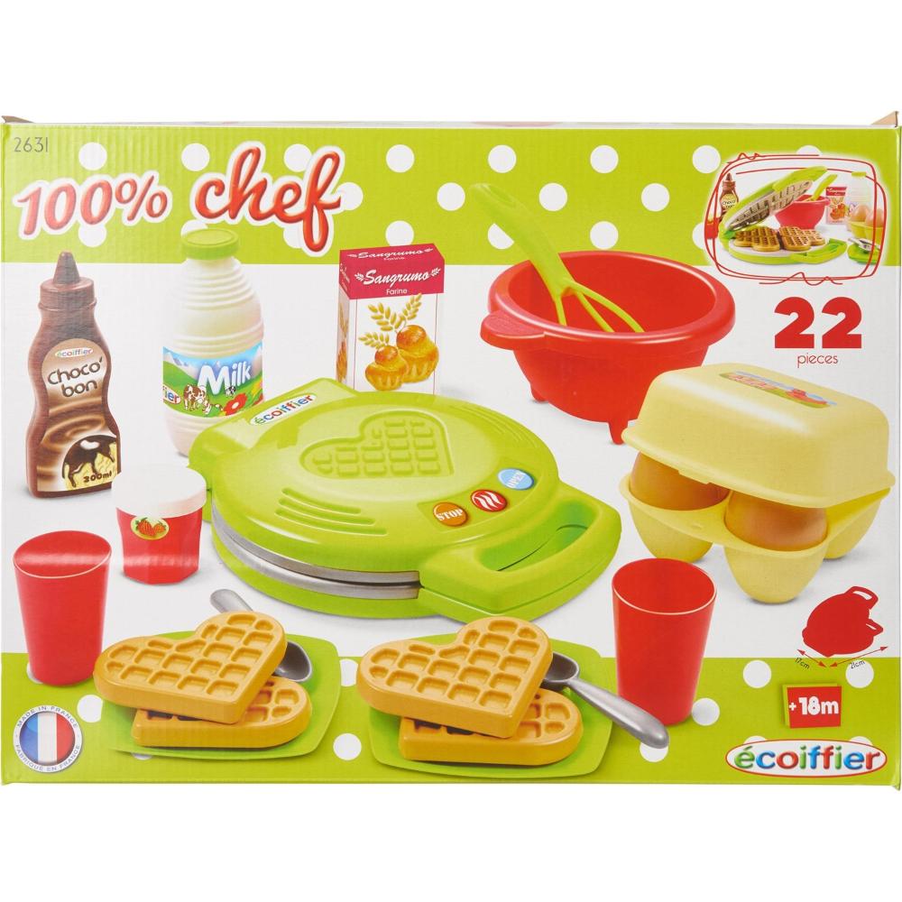 Ecoiffier 100% Chef Waffle Maker Set 22Pcs  Image#1