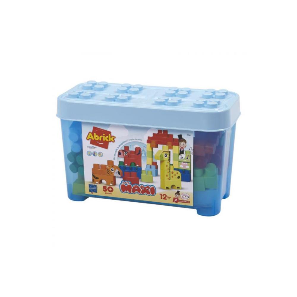 Ecoiffier Abrick Les Maxi Boys Animals Barrel 50Pcs  Image#1