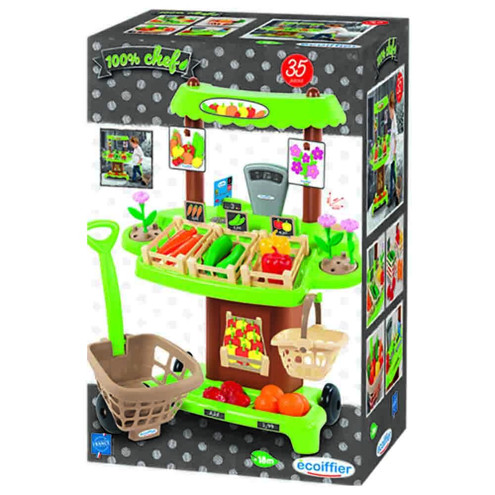 Ecoiffier 100% Chef Organic Market Stall 21 Accessories  Image#1