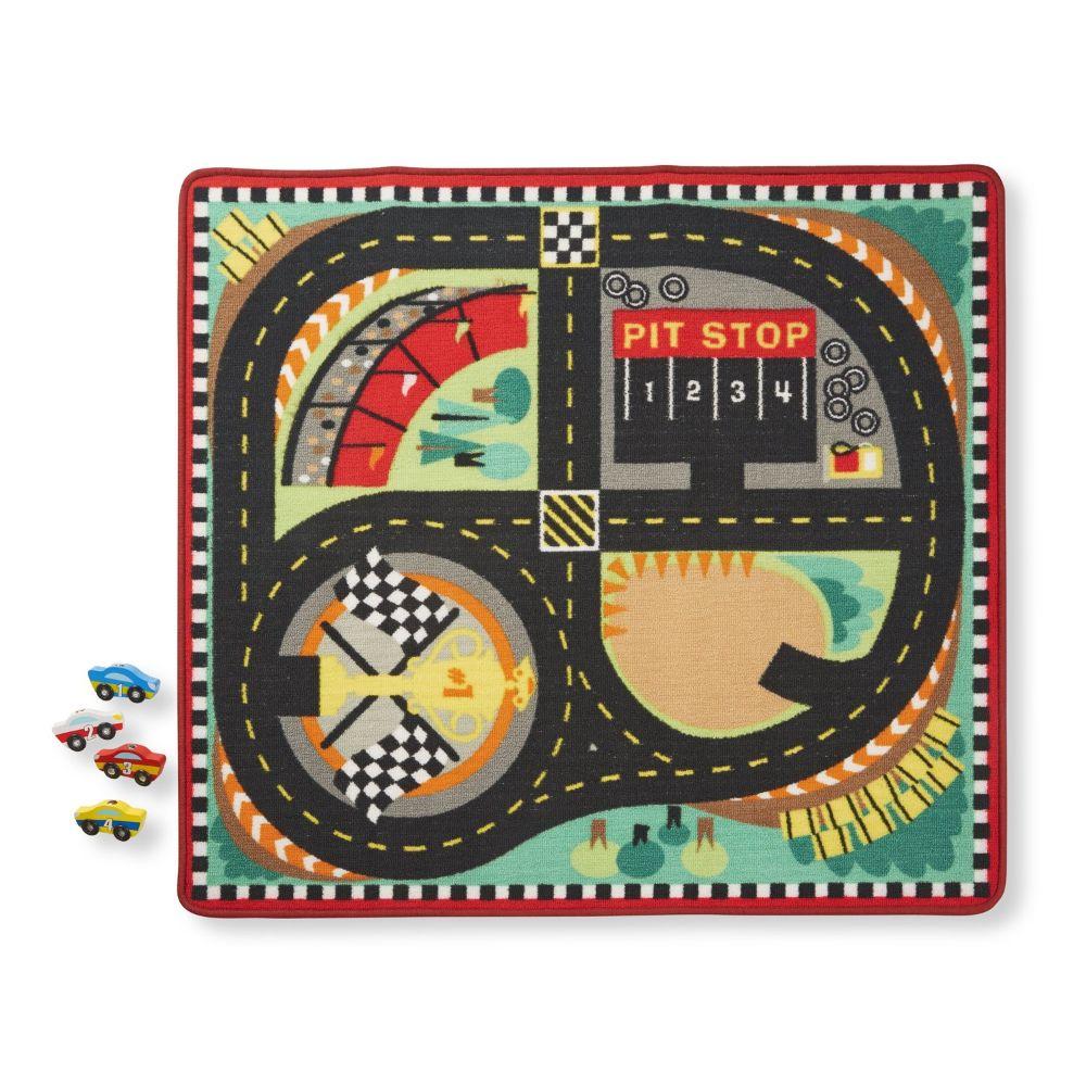 Melissa & Doug Round The Speedway Race Track Rug  Image#1