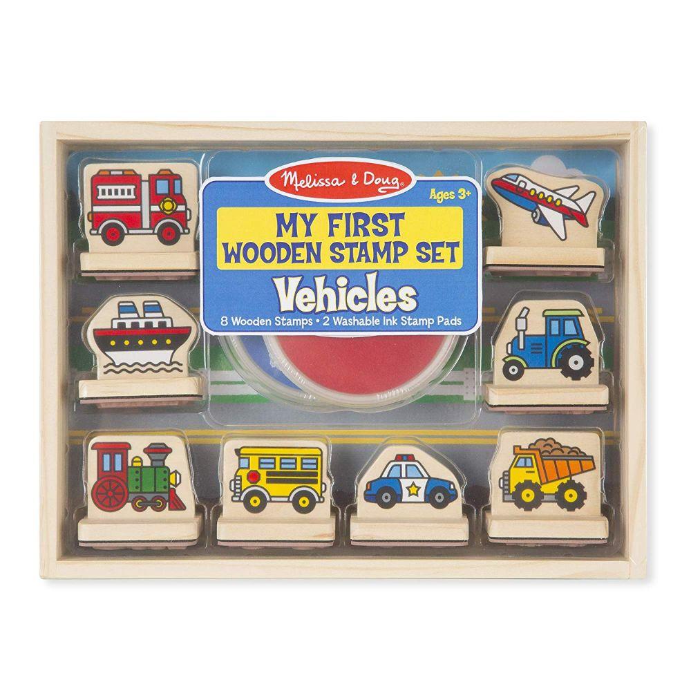 Melissa & Doug My First Wooden Stamp Set - Vehicles  Image#1