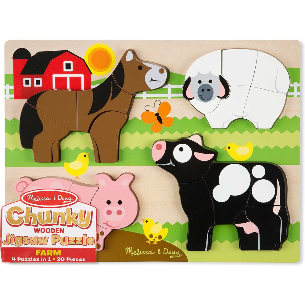 Melissa & Doug Chunky Jigsaw Puzzle Farm Animals  Image#1