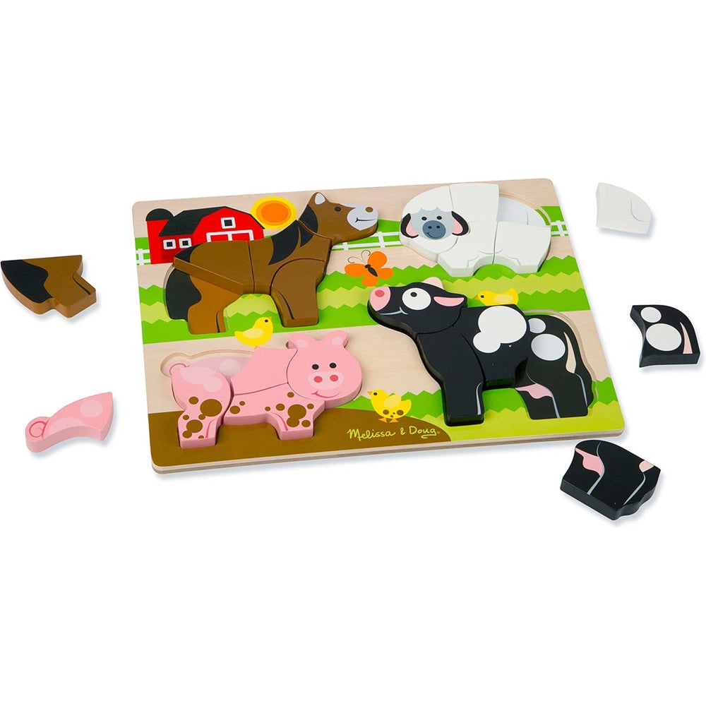 Melissa & Doug Chunky Jigsaw Puzzle Farm Animals  Image#2