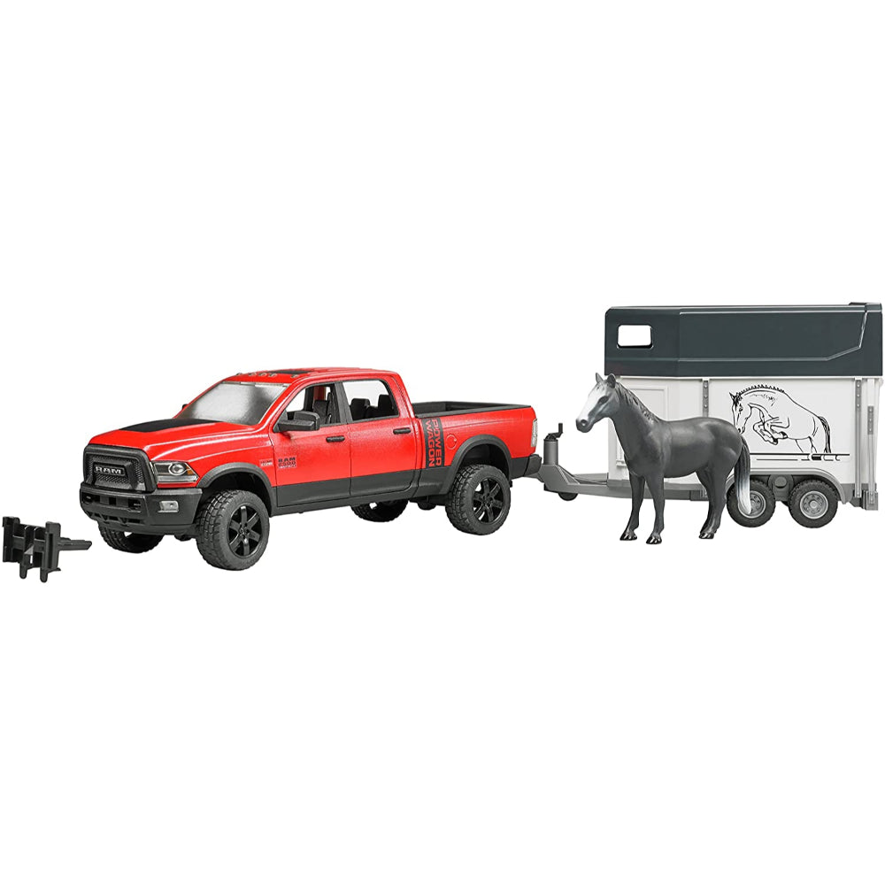 Bruder Ram 2500 Power Wagon  Horse Trailer With 1 Horse  Image#1