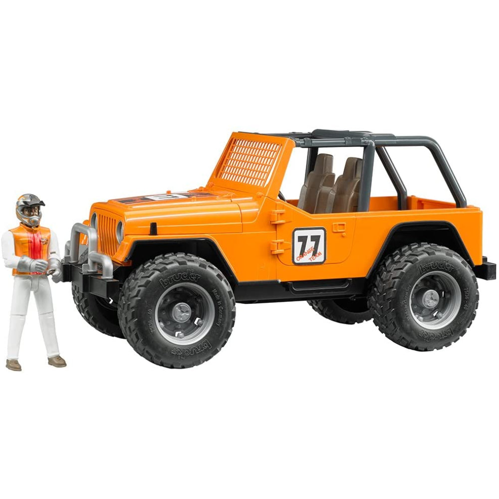 Bruder Jeep Cross Country Racer Orange W/ Driver  Image#1