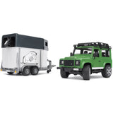 Bruder Land Rover Defender W/ Horse Trailer  1 Horse  Image#1