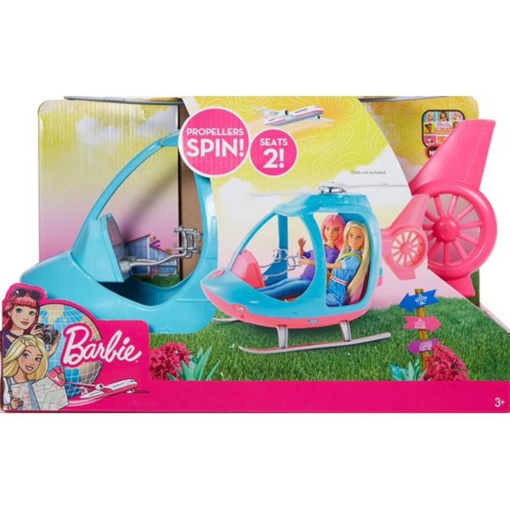 Barbie Helicopter, Pink And Blue With Spinning Rotor  Image#1