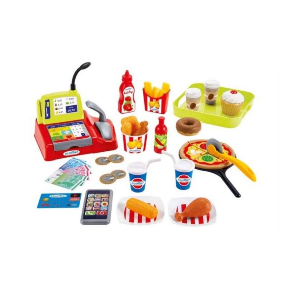 Ecoiffier Cash Register + Snack Accessories  Image#1
