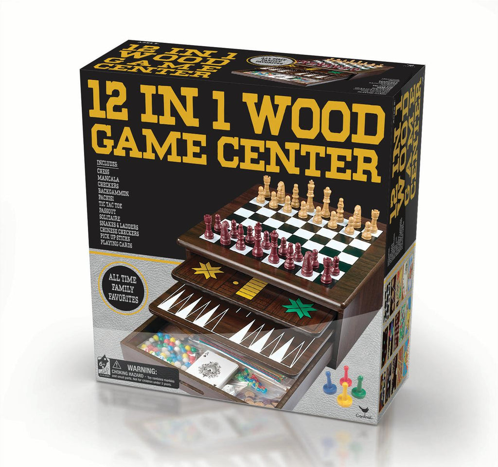 Spin Master 12-In-1 Wood Game Centre  Image#1