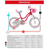 RoyalBaby Girls Kids Bike Stargirl 18 Inch Bicycle , Pink Blue