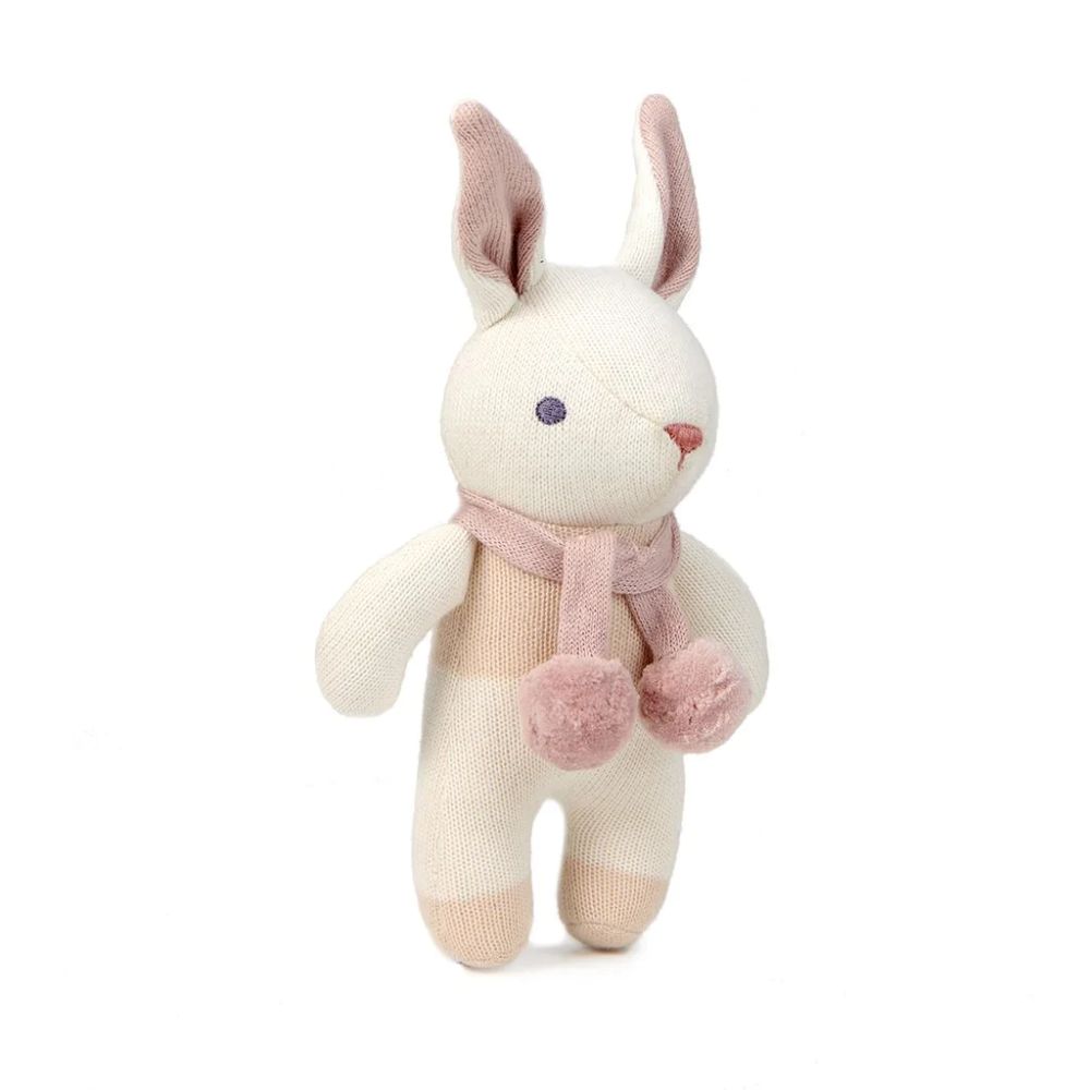 Thread Bear Design Baby Threads Cream Bunny Rattle