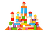 Tooky Toy 70pcs Blocks - Rubber Wood