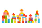 Tooky Toy 70pcs Blocks - Rubber Wood