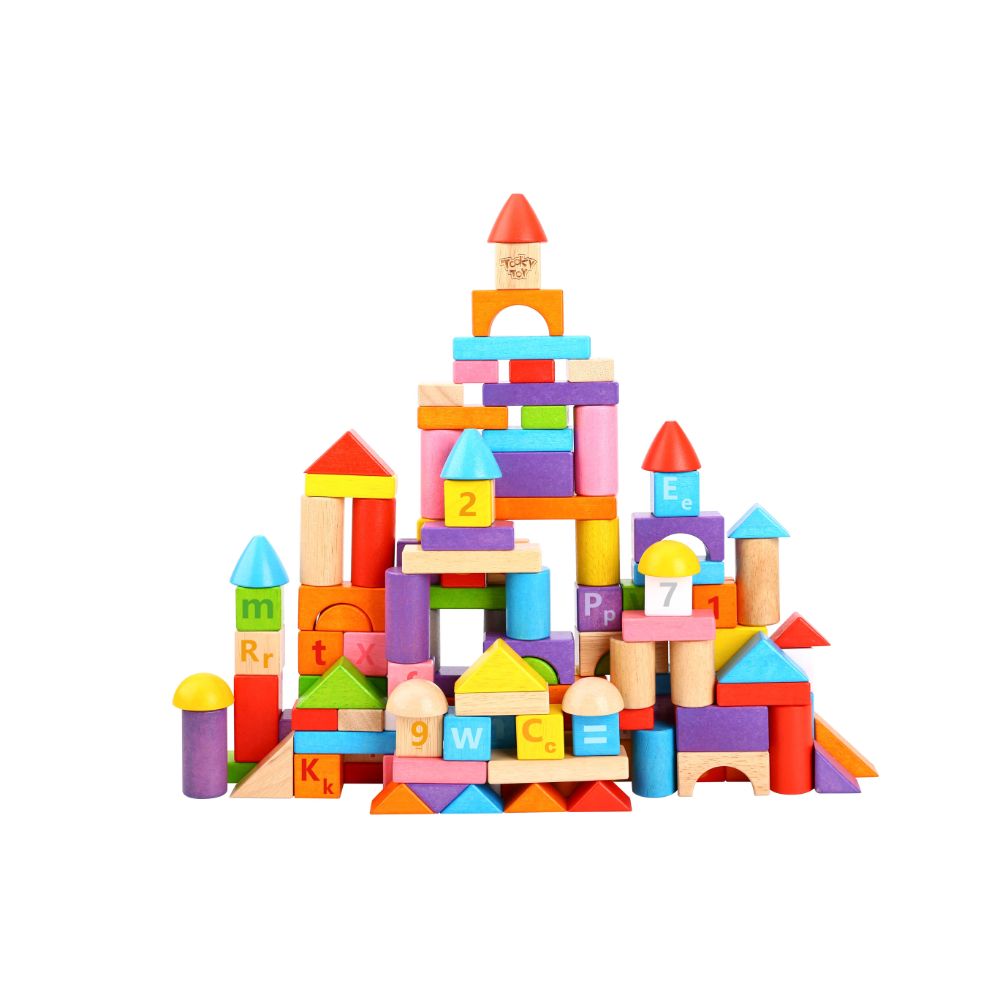 135pcs Blocks- Rubber Wood