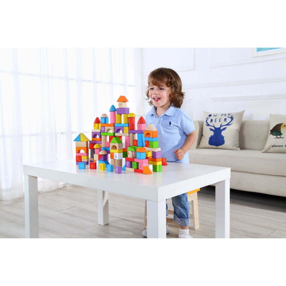 135pcs Blocks- Rubber Wood
