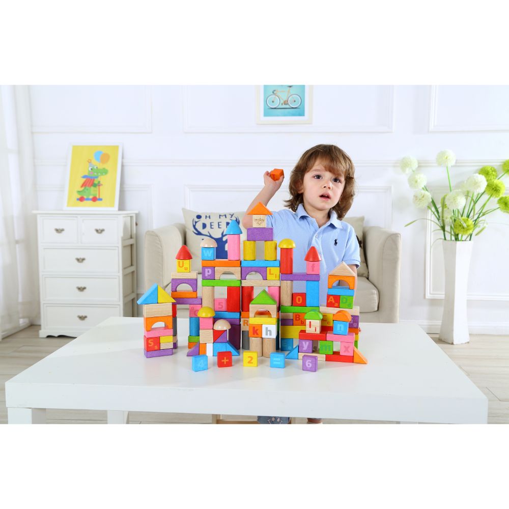 135pcs Blocks- Rubber Wood