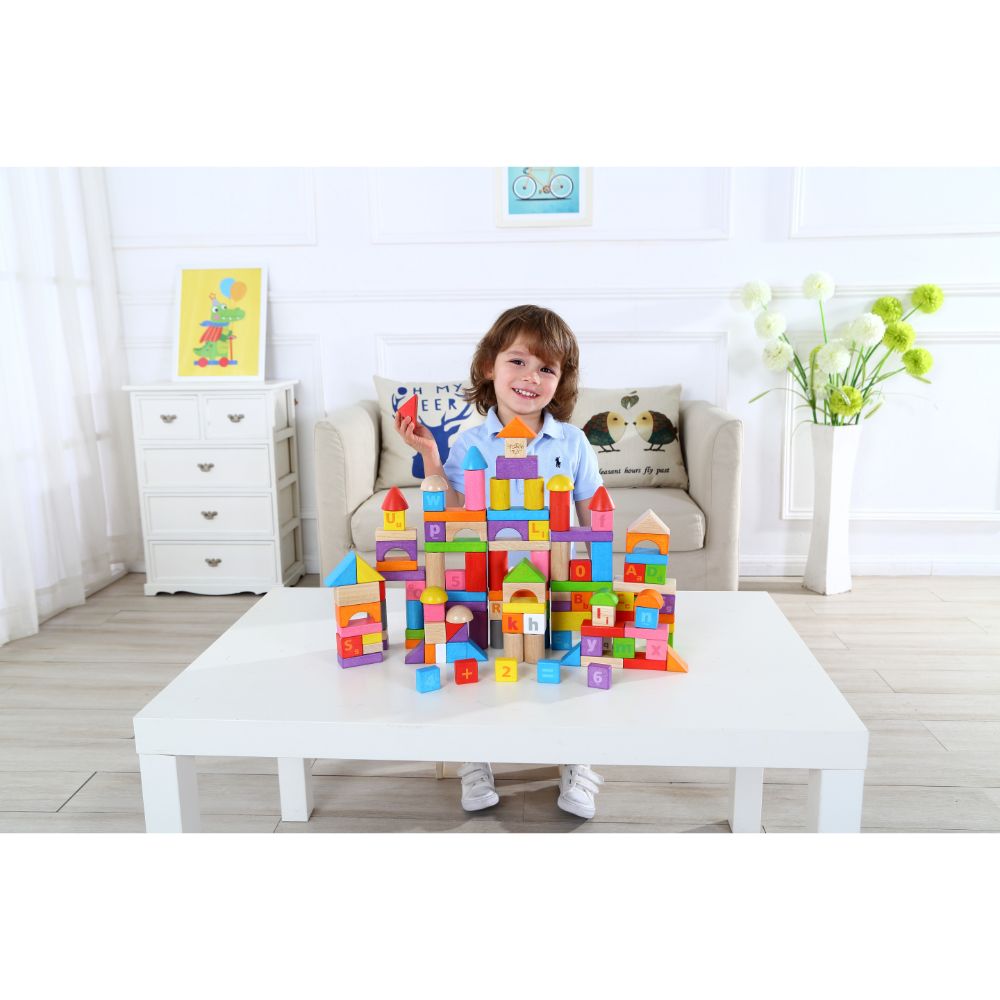 135pcs Blocks- Rubber Wood