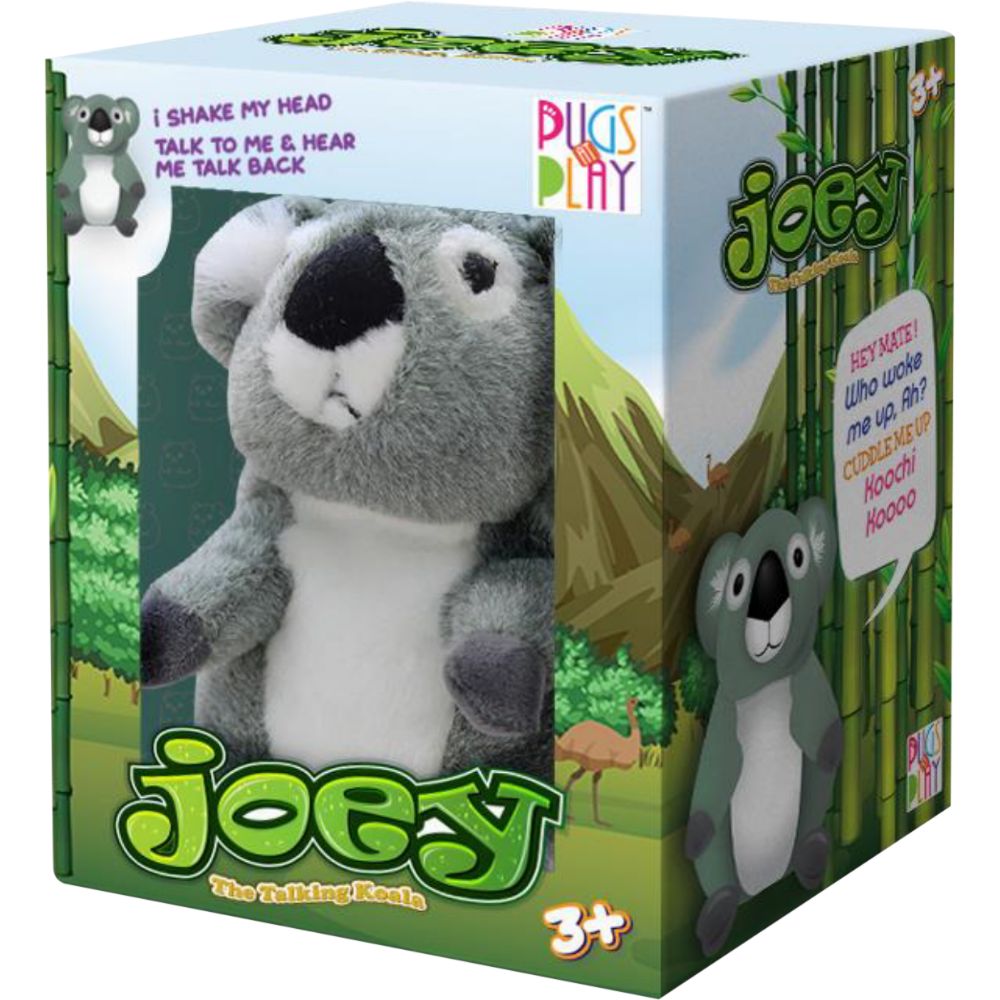 Pugs at Play Joey The Talking Koala – Grey and White Koala Pugs at Play Joey The Talking Koala – Grey and White Koala