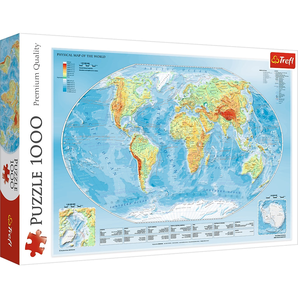 Trefl Puzzle 1000 Physical map of the world  Image#1