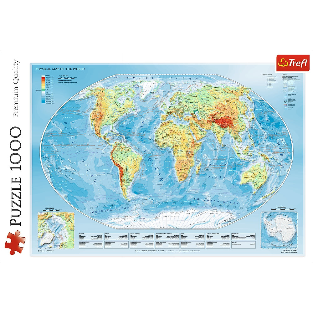 Trefl Puzzle 1000 Physical map of the world  Image#2