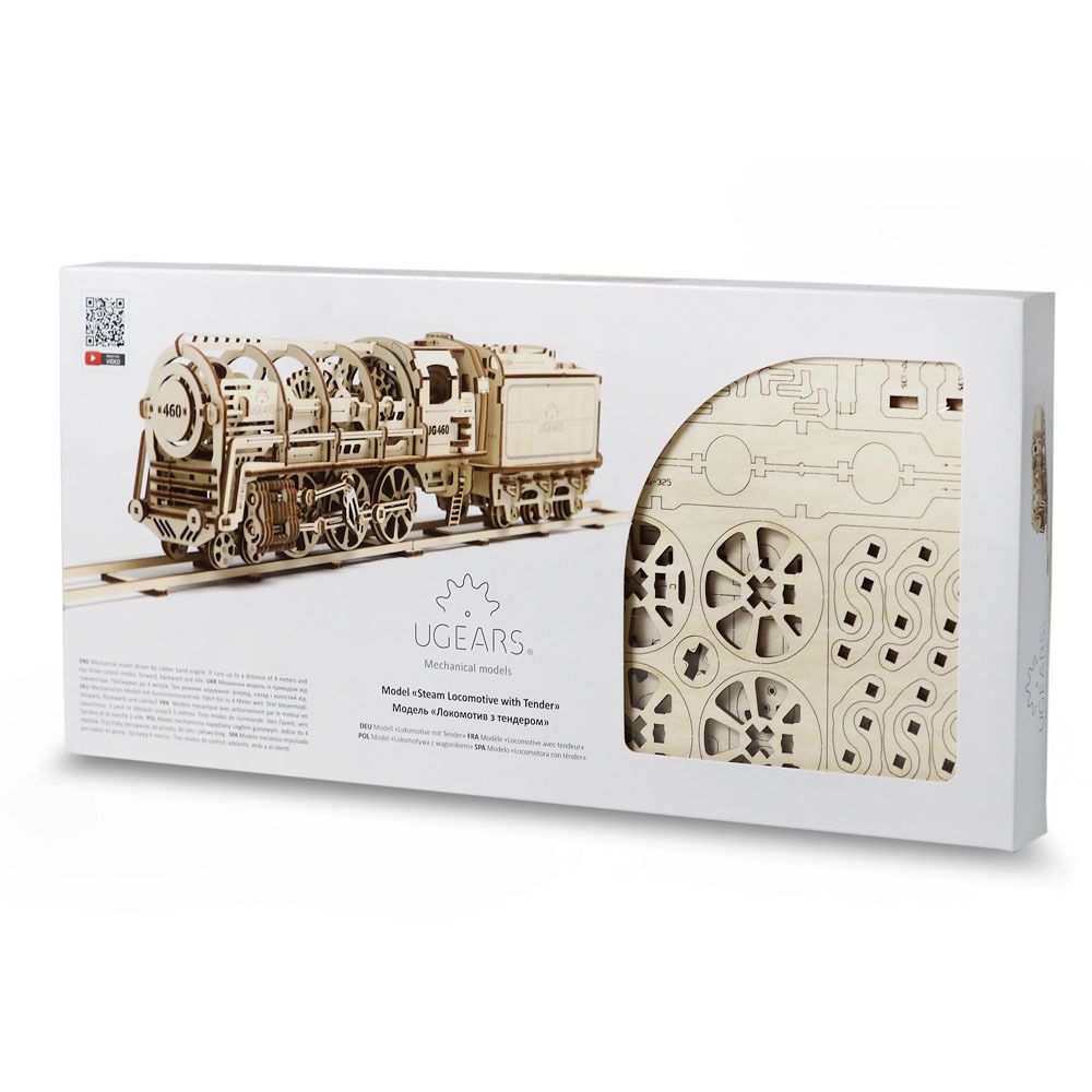 Ugears Model Steam Locomotive With Tender